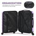 thumbnail image 6 of Gowill 5 Piece Luggage Sets,20/24/28 inch Hardside Lightweight ABS Suitcase With Expandable Duffle Bag (Purple), 6 of 13