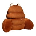 thumbnail image 3 of Coussin de Dossier pour Lit Confortable Oreiller de Taille en Peluche Housse Lavable Dos Brun, 3 of 9