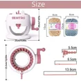 thumbnail image 3 of 22 Needles Smart Knitting Machine, Knitting Board Rotating Double Knit Loom Machine for Adults or Kids, Knitting Round Loom Kit (22 Needles), 3 of 6