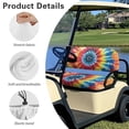 thumbnail image 6 of Uorisanigo Rainbow Spiral Tie Dye Golf Seat Cushion Cover Breathable Dress UP Older Golf Cart Vinyl Seat Anti-Slip Seats Cushion and Backrest Pad Universal More 2-Seater Golfing Carts, 6 of 7