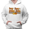 thumbnail image 2 of Retro Hey There Pumpkin Hoodie Sweatshirt Unisex 5X-Large White, 2 of 5