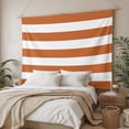 thumbnail image 3 of Orange Stripes Tapestry for Bedroom Wall Hanging Tapestry, Simple Orange White Texture Ceiling Backdrop Tapestries Poster Blanket Wall Decor for Teens Room Living Room Dorm 55" x 73", 3 of 8