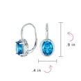thumbnail image 4 of Bling Jewelry Womens White Blue Purple Opal Dangle Gemstone Earrings Sterling Silver Vintage Style, 4 of 4