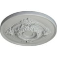 thumbnail image 3 of Ekena Millwork 13 3/4"OD x 1"P Monique Ceiling Medallion (Fits Canopies up to 3 3/4"), Hand-Painted Frost, 3 of 6