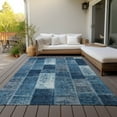 thumbnail image 6 of Addison Rugs Chantille Indoor/Outdoor Traditional Patchwork Blue Washable Rectangle Rug, 10' x 14', 6 of 6