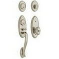 thumbnail image 1 of Baldwin 853451502ENT Landon Single Cylinder 2 Point Handleset Trim Set, Satin Nickel, 1 of 1