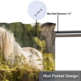 thumbnail image 5 of Horse Window Curtain Valances Western Farmhouse Farm Animal Wooden Fence Spring Scenery Rod Pocket Window Valance for Living Room Bathroom Bedroom Kitchen 54 by 18 in, 1 Panel, 5 of 6