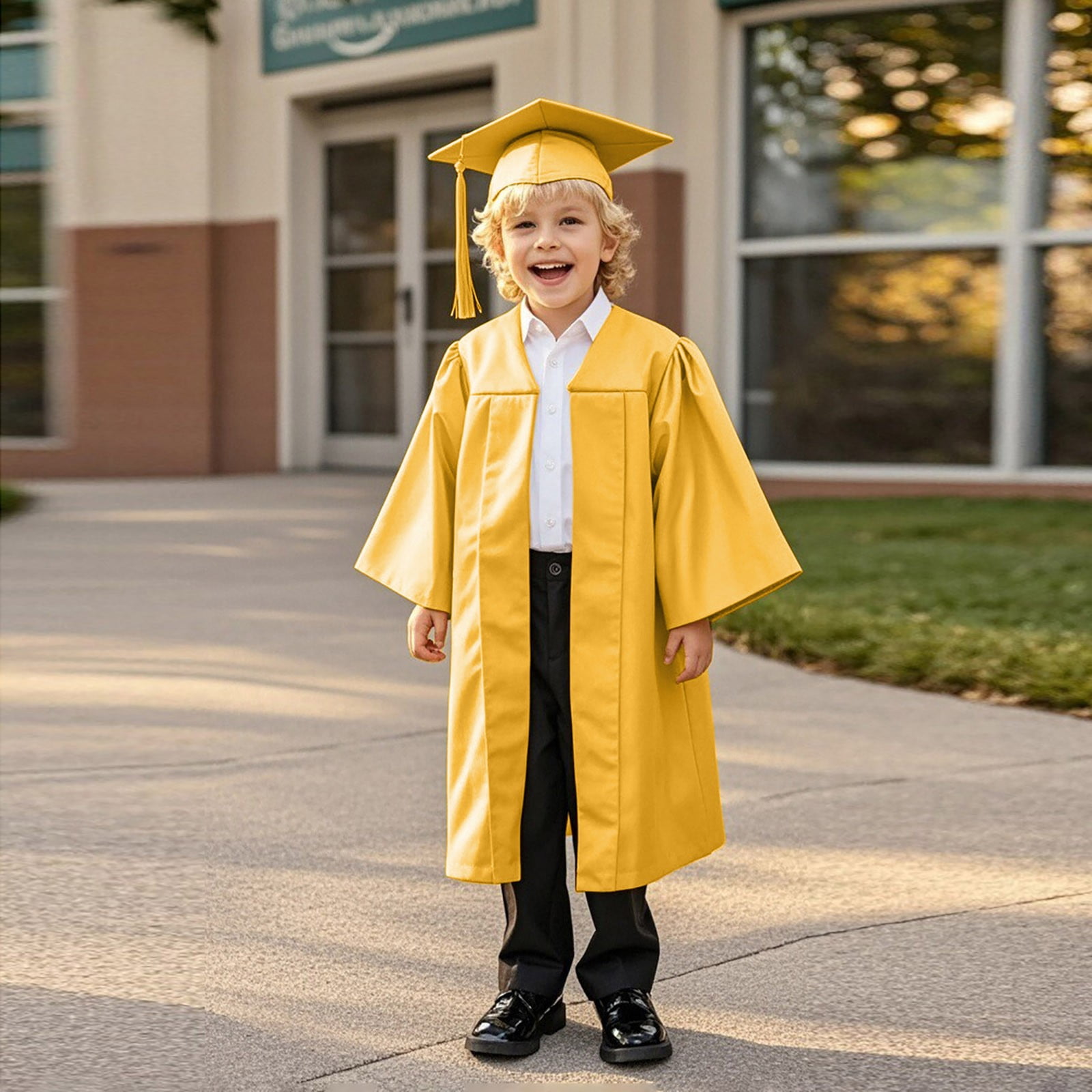 Girls Boys Graduation Outfit Pre School Graduation Cap and Gown Two Pieces  Sets Graduation Dress Outfit Size 6-7T Kids Clothing - Walmart.com