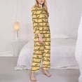 thumbnail image 3 of Sikiie African tribal elephant Pajamas Set Long Sleeve Sleepwear Womens Button Down Nightwear Pj Sets-Large, 3 of 7
