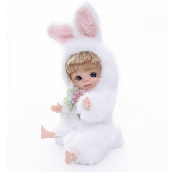 Muñeca Reborn Cloveray Jojo the Bunny de 25 cm con pelo rubio