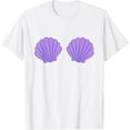 thumbnail image 1 of Soutien-gorge Coquillage Violet Sirène T-Shirt Graphique - Blanc - 2TG, 1 of 3