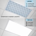 thumbnail image 4 of 2 Pack Sky Blue Plaid Fluorescent Light Covers for Ceiling Lights Retro Country Moroccan National Geometrical Plaid Magnetic Ceiling Light Covers Overhead Light Filters for Office Classroom Home, 4 of 9