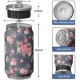 thumbnail image 3 of 12 Oz Coffee Travel Mug with Lid, Double Wall Vacuum Bright Floral Reusable Stainless Steel Water Bottle Leak Proof Insulated Hot Cold Coffee Cup Gift for Women(1pcs), 3 of 5