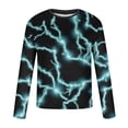 thumbnail image 4 of Tawop Mens Tshirts Crew Neck Long Sleeve Pullover Graphic Light Blue 5XL, 4 of 5