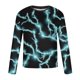 thumbnail image 4 of Blusas y camisas de manga larga con cuello redondo para hombre Camisa con estampado de luces Cuello redondo Manga larga Jersey Camiseta estampada Blusa para hombre Blusa, 4 of 5