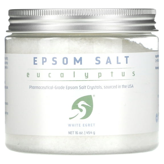 White Egret Eucalyptus Pharmaceutical Epsom Salts 16 oz.