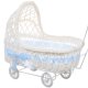 thumbnail image 1 of Cesta tejida con forma de carrito, cesta de dulces para baby shower, cesta de recuerdos, cesta de flores, decoración, 1 of 7