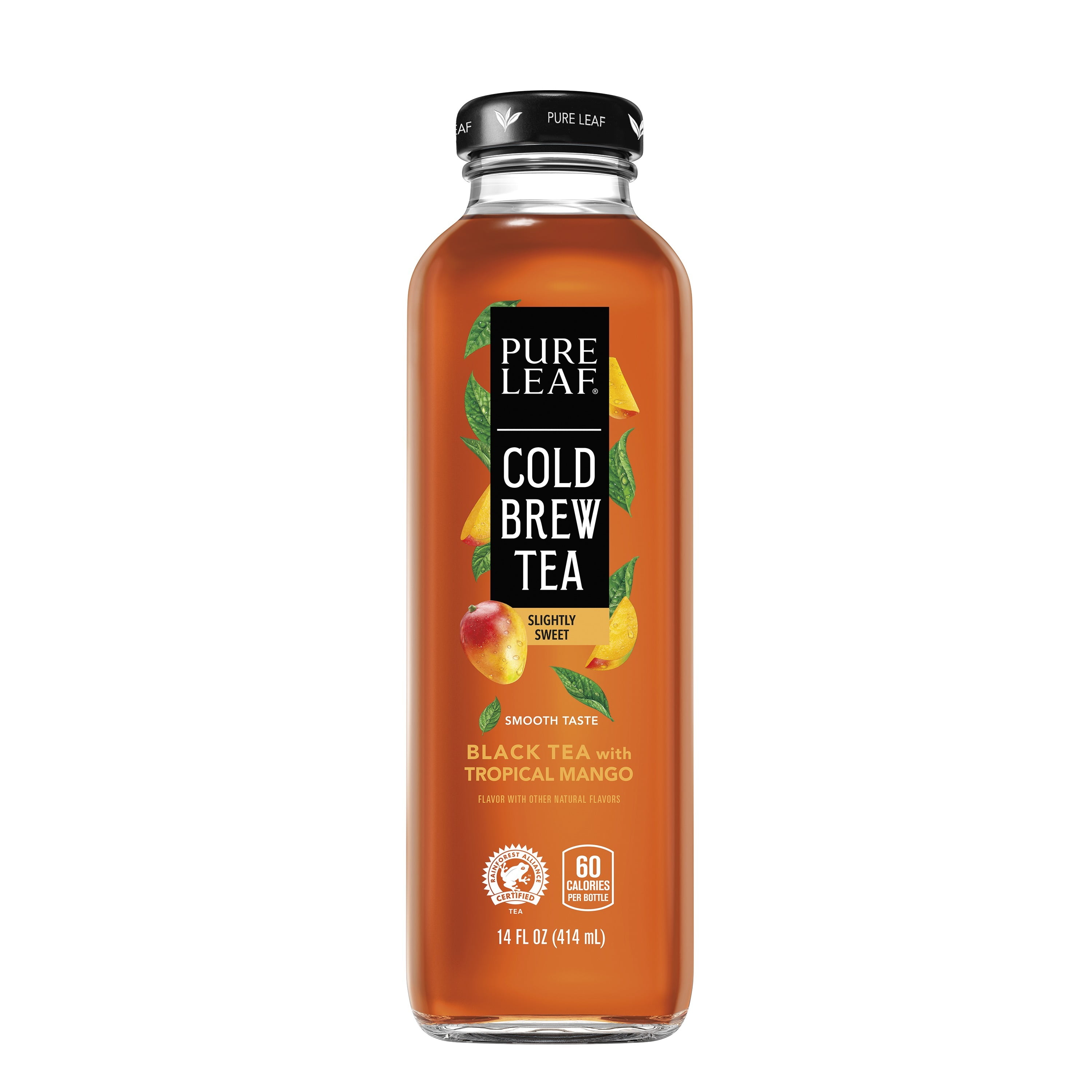 (8 Bottles) Pure Leaf Cold Brew Black Tea with Tropical Mango, 14 fl oz