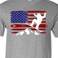 thumbnail image 4 of Inktastic Snowboarding US Flag T-Shirt, 4 of 5
