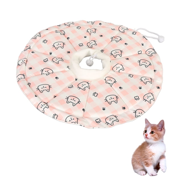 Collier de Récupération pour Chat Imperméable Mignon, Collier Élisabéthain Anti-Morsure, Parfait, Largement Applicable, Design Ajustable