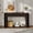 Espresso, variant on Oval Fluted Console Table with 2 Drawers & Bottom Shelf, Wood Entryway Table with Smooth Metal Slides, for Living Room, Hallway, Espresso