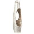 thumbnail image 3 of Modern Unique Design White Floor Flower Vase with Gold Interior, for Living Room, Entryway or Dining Room, 43 inch, 3 of 7