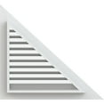 thumbnail image 4 of 22"W x 22"H Right Triangle Gable Vent - Left Side (29 5/8"W x 29 5/8"H Frame Size) 12/12 Pitch: Functional, PVC Gable Vent w/ 1" x 4" Flat Trim Frame, 4 of 14