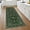 Dark Green, variant on Ileading 2x6 Runner Rug for Hallway, Washable Kitchen Runner Rug with Non Slip Backing, Low Pile Soft Boho Floral Runner for Kitchen, Hallway, Entryway, Laundry, Bedroom