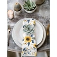 thumbnail image 3 of Sunflower Cloth Napkins Washable Set of 2, Spring Floral Vintage Summer Botanical Reusable Dinner Table Napkins Cloth Bulk for Weddings Kitchen Restaurants Hotel Events Parties 20 x 20 Inch, 3 of 9