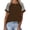 Coffee women's short sleeve t shirt a1, variant on Women's Short Sleeve T-Shirts Round Neck Casual Basic Tee Solid Color Tops Everyday Comfort Wear Summer Fashion Clothes, Coffee 2XL