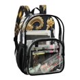 thumbnail image 2 of Ttyddzy Clear Backpack Heavy Duty PVC Transparent Backpack for College Workplace, Golden Twin Dragons, 2 of 8