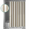 thumbnail image 4 of FAKULI Shower Curtain, Beige Striped Stall Shower Curtains for Bathroom/Bathtub, Modern Farmhouse Beige White Stripes Waterproof Fabric Shower Curtain Set with 12 Hooks, Small 36" x 72", 4 of 7