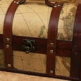thumbnail image 4 of BESTYASH Antique Treasure Chest De Madera Marrón Para Almacenamiento Y Exhibición, 4 of 5