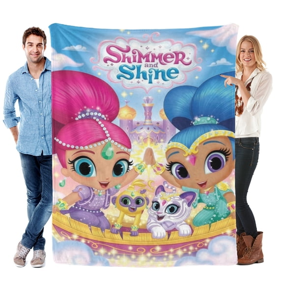Throw Blanket for Shimmer and Shine Bed Couch Soft Warm 30x40 Inch Flannel Blanket for Kids Boys Girls Gifts Home Decor