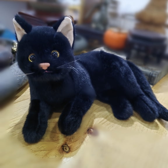 1pcs 12.6" Cat Stuffed Animal, Soft Doll Cute Plush Plushies Toy Gift for Birthdays, Valentine's, Christmas，Home Decorations,Black