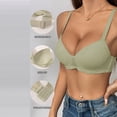 thumbnail image 2 of qolati Minimizer Bras for Women Full Coverage Underwire Push Up Bras Smoothing Support Everyday Comfort T Shirts Bras,Green,L, 2 of 9