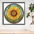 thumbnail image 3 of Pintura de diamante 5D JShteea DIY Taladro parcial Girasol Vidrieras, 3 of 9
