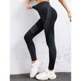 thumbnail image 3 of MKLEKYY Leggings push up para mujer, moda femenina, color de contraste, cintura alta, realce, pantalones de yoga deportivos de rayas negras de gama alta, 3 of 4