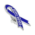 thumbnail image 3 of PinMart's Colon Cancer Blue Awareness Ribbon Enamel Lapel Pin, 3 of 4