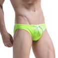 thumbnail image 4 of Pitauce Men's Quick Dry Swim Briefs Solid Color Bikini Swimwear Low Waist Swimsuit Swimming Briefs Bathing Suit with Drawstring, 4 of 6