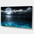 thumbnail image 3 of Designart Romantic Full Moon Over Sea Canvas Wall Art, 3 of 4