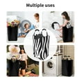 thumbnail image 4 of DouZhe 50L Rectangular Laundry Basket, Abstract Animal Zebra Stripes Prints Waterproof Foldable Laundry Hamper with Aluminum Handles, 4 of 6