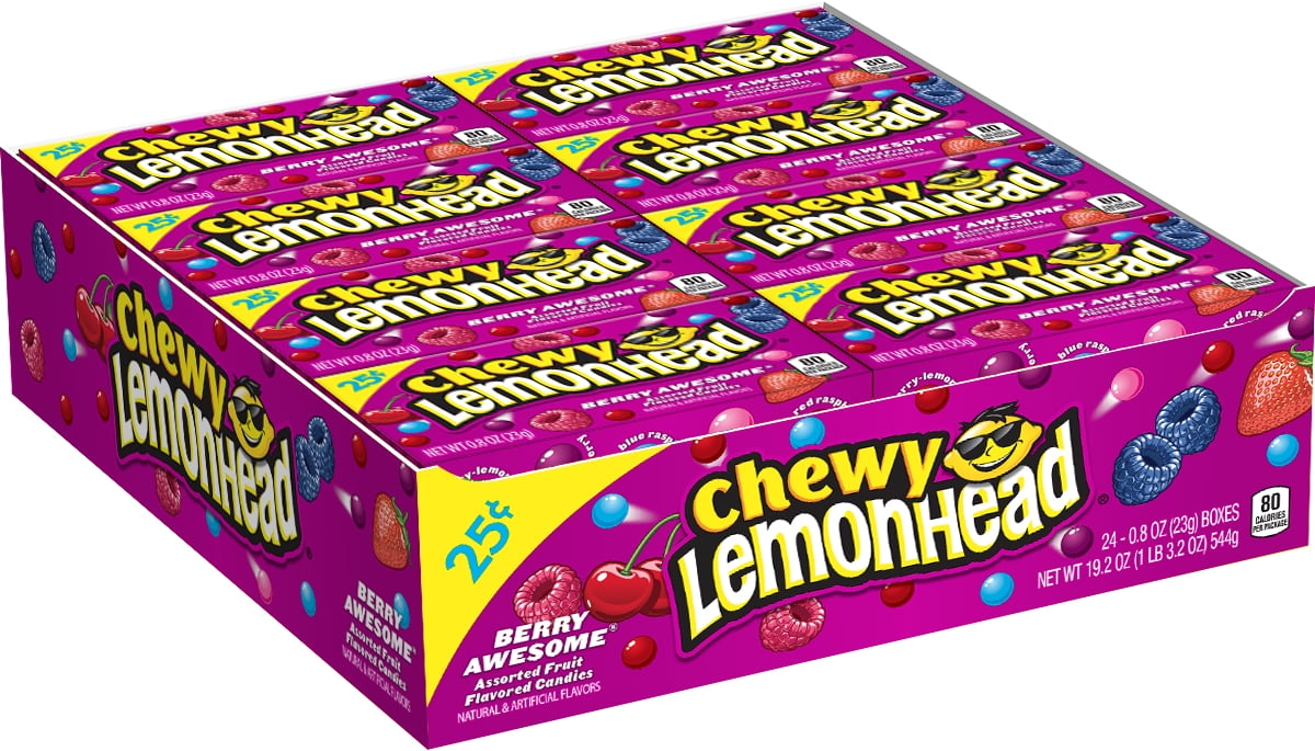 Chewy Lemonhead, Berry Awesome Candy, 0.8 oz. (Box of 24)