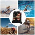 thumbnail image 6 of Easygdp Patriotic USA Butterfly Art Drawstring Backpack Gym Bag,Sport Gym Sackpack,Gym Sack with Side Pocket for Men Women, 6 of 6