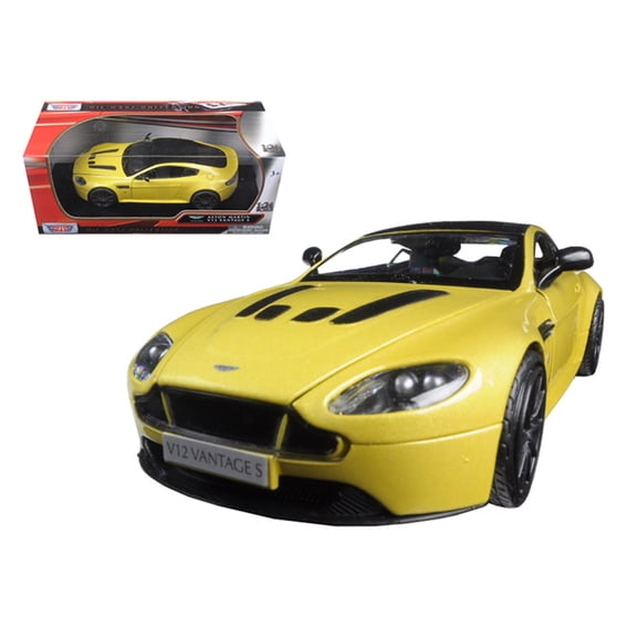 Aston Martin Vantage S V12 Yellow 1/24 Diecast Model Car by Motormax