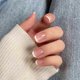 thumbnail image 3 of Set de uñas postizas cortas nude estilo francés, uñas naturales cuadradas redondeadas, puntas de manicura reutilizables., 3 of 5