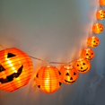 thumbnail image 3 of Guirnalda de luces de calabaza de Halloween, 10 luces LED de hadas, luces de linterna luminiscentes 3D para decoraciones de fiesta de Halloween, 3,5 metros, 10 luces solares brillar  Electrónica, 3 of 5