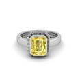 thumbnail image 3 of Bague Réglable en Argent Non Chauffée Certifiée Qualité A+ Saphir Jaune Naturel pour Femmes et Hommes, 3 of 3