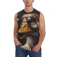 thumbnail image 2 of Lsque Modern Funny Duck Print Men's Cotton Blend Sleeveless Muscle Shirts (S-3XL)- Moisture Wicking, Odor Protection, UPF 30+,X-Large, 2 of 8