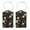 Multi2, variant on RATGON 2 Pack Luggage tag PU Leather with Stainless Steel Loop Skeleton Santa Claus Travel Trip